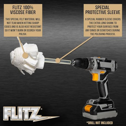 Buff Ball w 1.76oz Metal Polish Paste (2-Inch)