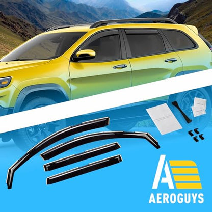 Extra Durable Window Deflectors in (For Jeep Cherokee 14-23)