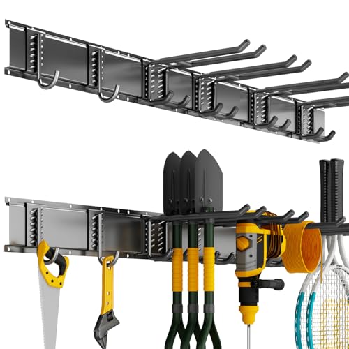 Garage Tool Organizer Wall Mount (32" - 6 Hooks)