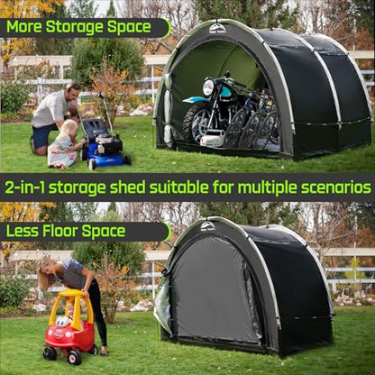 Outdoor Waterproof Bike Storage Tent Shed for 2 (8x7x5.6ft)