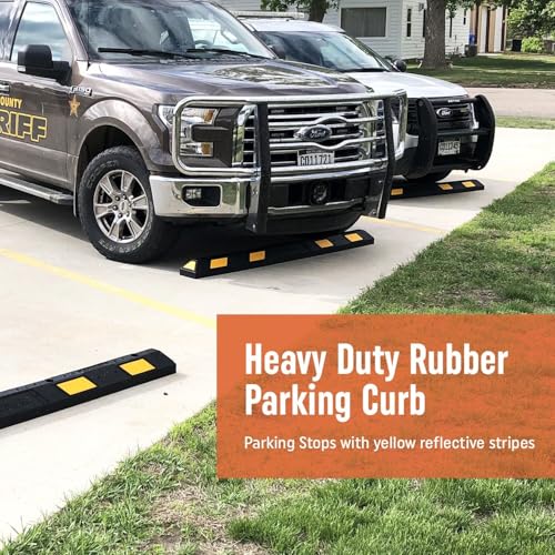 Rubber Parking Curb (2. Black/Yellow Pack of 10)