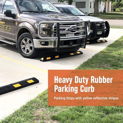Rubber Parking Curb (2. Black/Yellow Pack of 10)