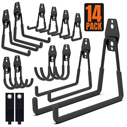 14PC Garage Hooks Heavy Duty (Garage Hook Kit 14 PC)