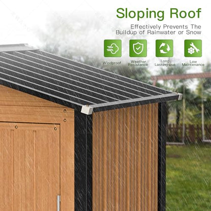 5x3 Ft Outdoor Storage Shed (5x3 FT/No Base)