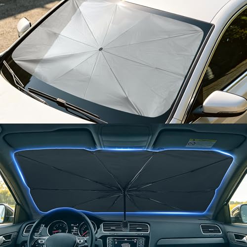 2026 Upgrade] Windshield Sun Shade Umbrella (51"L x 31"W)