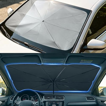 2026 Upgrade] Windshield Sun Shade Umbrella (51"L x 31"W)