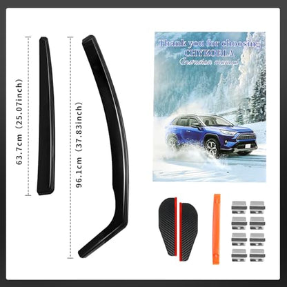 in Channel Window Visors Rain Guards Fit for 2011 (For 2011-2016 Impreza Hatchback)