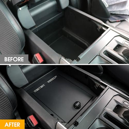 Center Console Safe Box Armrest Lock Storage Organizer Box (For 2021-2024 F150)