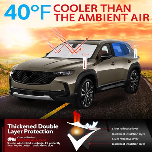 Windshield Sun Shade for 2023 (for 2023-2026 Mazda CX50 CX-50)
