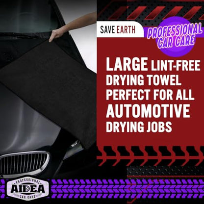 Microfiber Towels for Cars (Black / 24inx31in)