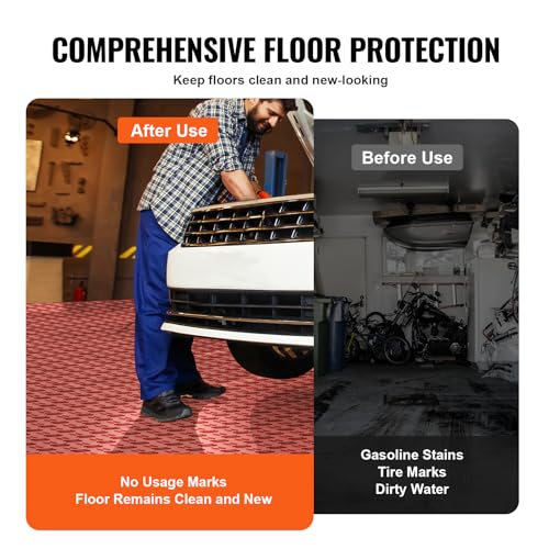 Garage Floor Tiles 12 x 12 x 0.53 inch (50 Pack Tile / Red)