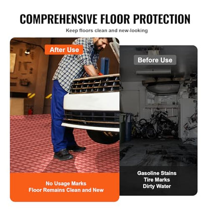 Garage Floor Tiles 12 x 12 x 0.53 inch (50 Pack Tile / Red)