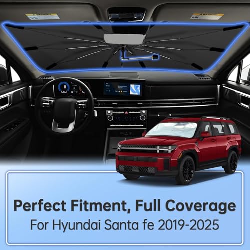 Windshield Sun Shade Umbrella for Hyundai Santa fe 2019 (for Hyundai Santa fe 2019-2025)