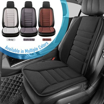 Car Seat Cushion with Back Support Pillow (Black)