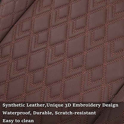 Car Seat Covers for Dodge Ram Full Set (5 PCS Full Set,Black-Brown)