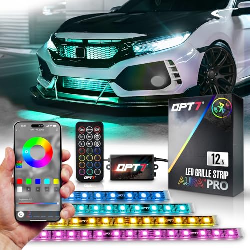 Aura Pro RGB Grille Accent Lights 12" with App & Remote Control (12” LED Strips / RGB (Red, Green, Blue))
