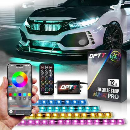 Aura Pro RGB Grille Accent Lights 12" with App & Remote Control (12” LED Strips / RGB (Red, Green, Blue))