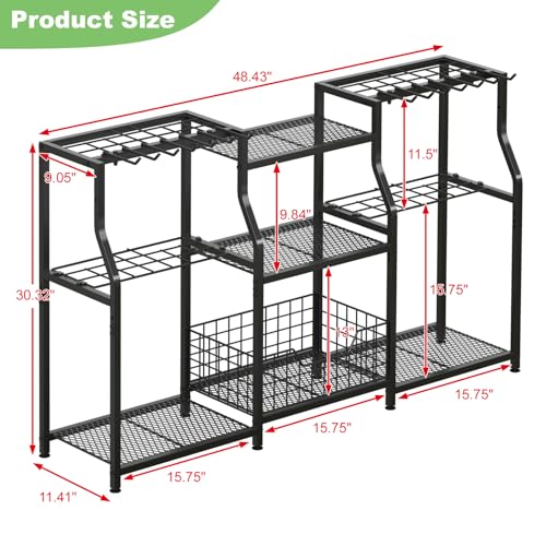 Garden Tool Organizer (XXL-48.45"W x 11.42"D x 30.32"H)
