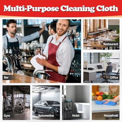 Shop Towels Microfiber Cleaning Cloth Bulk (24PK / 4 Colors)