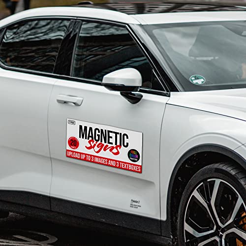 2 Pack Personalized Magnetic Signs for Vehicles (Design a)