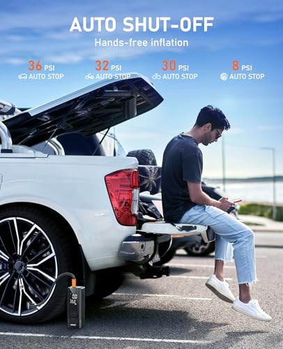 Tire Inflator Portable Air Compressor (Black)