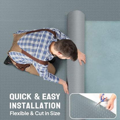 7'87'' x 22 FT Garage Floor Mat (7'87''x22' / Silver 7'87''x22 Ft)