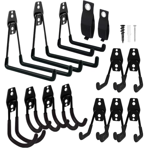Garage Hooks Heavy Duty 14 Pack (Black)