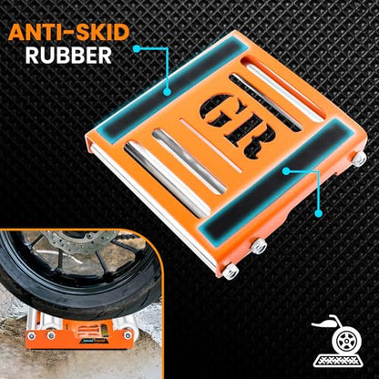 Motorcycle Wheel Cleaning Stand (Orange)