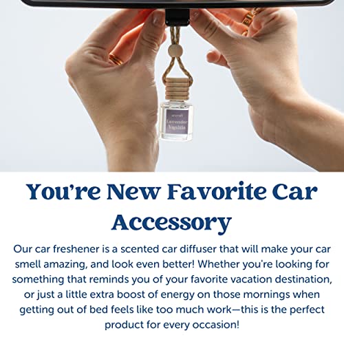 CANDECraftCo 2 Pack Hanging Car Air Freshener Diffuser for Essential Oils