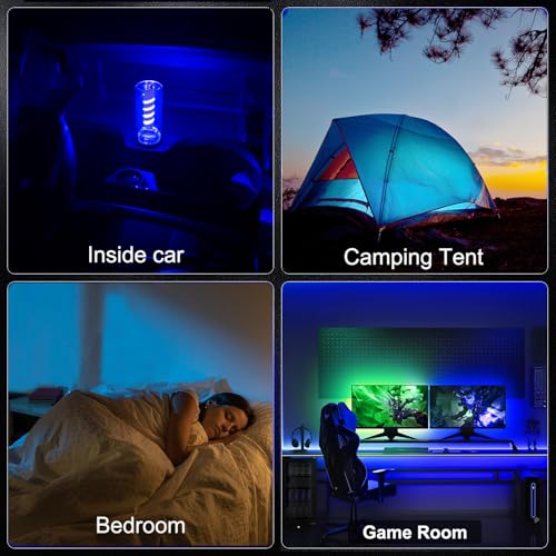 2PCS USB Light for Car (Blue)