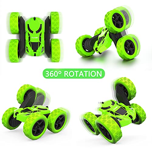 RC Stunt Car for Kids Ages 6 (Green / Standard (Headlights))