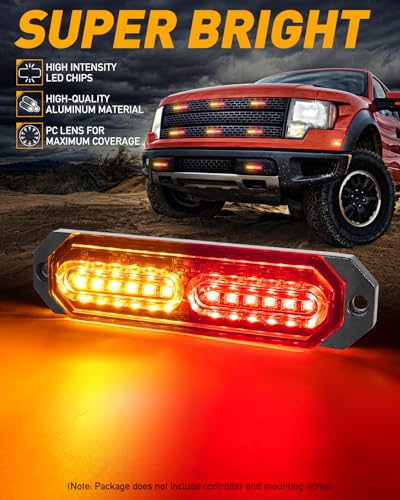 1200T Emergency Strobe Grille Lights (Amber/Red)
