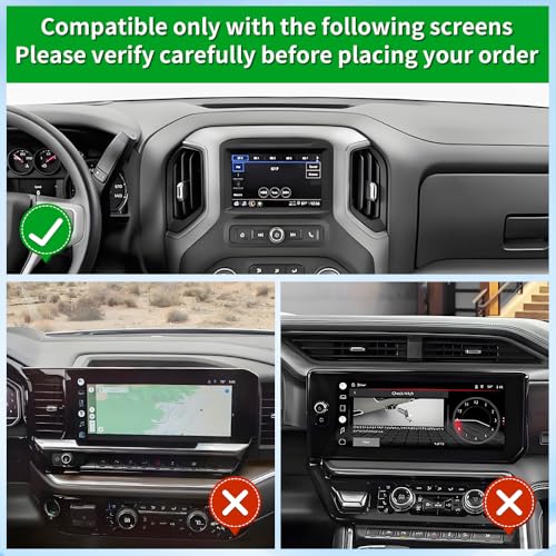 Car Phone Holder Center Console Organizer Tray for 2019 (for 2019-2026 Chevy Silverado/GMC Sierra 8-inch)