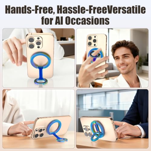 Magnetic Phone Ring Grip for MagSafe Compatible with iPhone17 (Colorful)