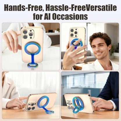 Magnetic Phone Ring Grip for MagSafe Compatible with iPhone17 (Colorful)
