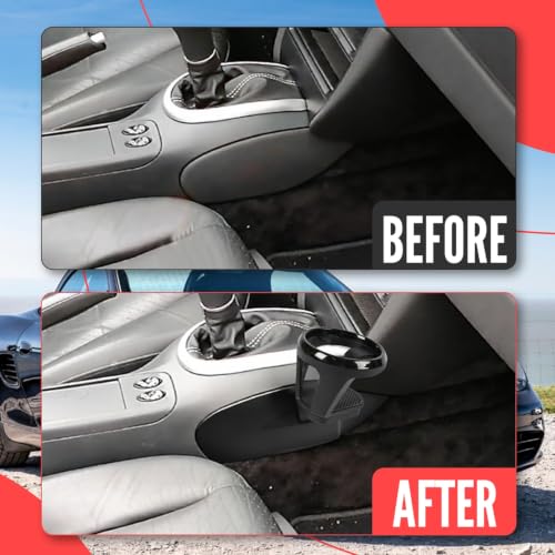 BILLFARO Center Console Cup Holder with Base Mount for Porsche Boxster 986 1997