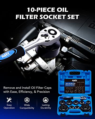 OMT Oil Filter Wrench Set (9 Sizes from 24 to 64.5mm)