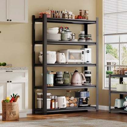 72H Metal Kitchen Storage Shelves (72'' H x 59" W x 19.7'' D)