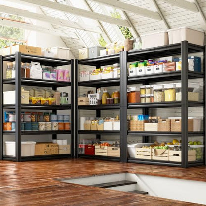 Storage Shelves 2000LBS Garage Shelving Heavy Duty (16.5"D x 31.5"W x 72"H,Black)