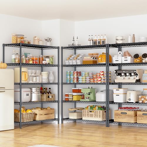 5 Tier Adjustable Storage Shelves (13.8"D x 35.5"W x 71.1"H)