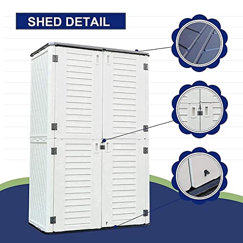 Outdoor Storage Shed Waterproof (Creamy-white-01A)