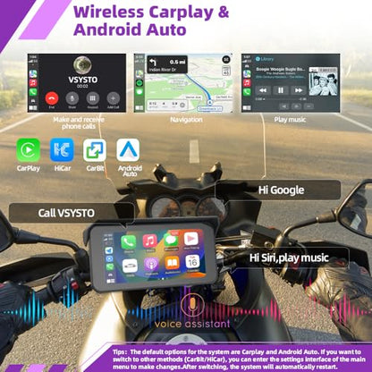 Dual 2K Wireless Carplay Motorcycle Dash Camera (CS6)
