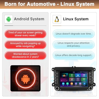 7 Inch Display Carplay Car Stereo Upgrade for Volkswagen with RDS