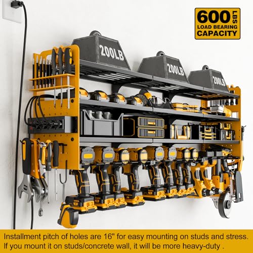 Power Tool Organizer Wall Mount (Yellow)
