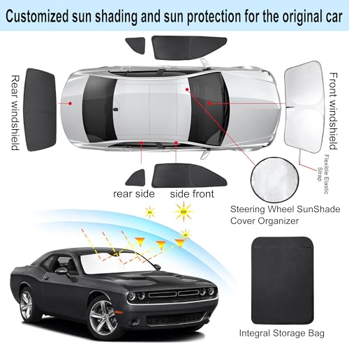 Window Shades for Dodge Challenger 2015 (Dodge Challenger 2015-2023 -SXT, RT, GT)