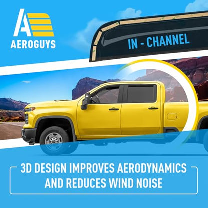 Extra Durable Window Deflectors In (For Chevy Silverado 20-26 2500/3500)