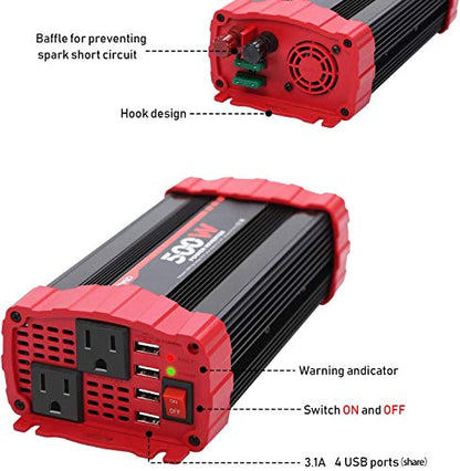 500W Car Power Inverter (500W)