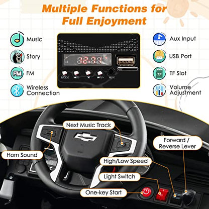 Ride on Car 12V Licensed Chevrolet Tahoe Battery Powered Electric Vehicle w (Black / SUV)