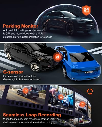D21 Dash Cam Real 4K Dash Camera Front 5G WiFi GPS (Front dash cam)