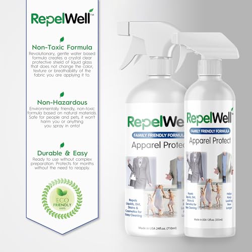 Non Toxic Fabric Protector Spray for Clothing & Apparel (Apparel Protect 12oz)